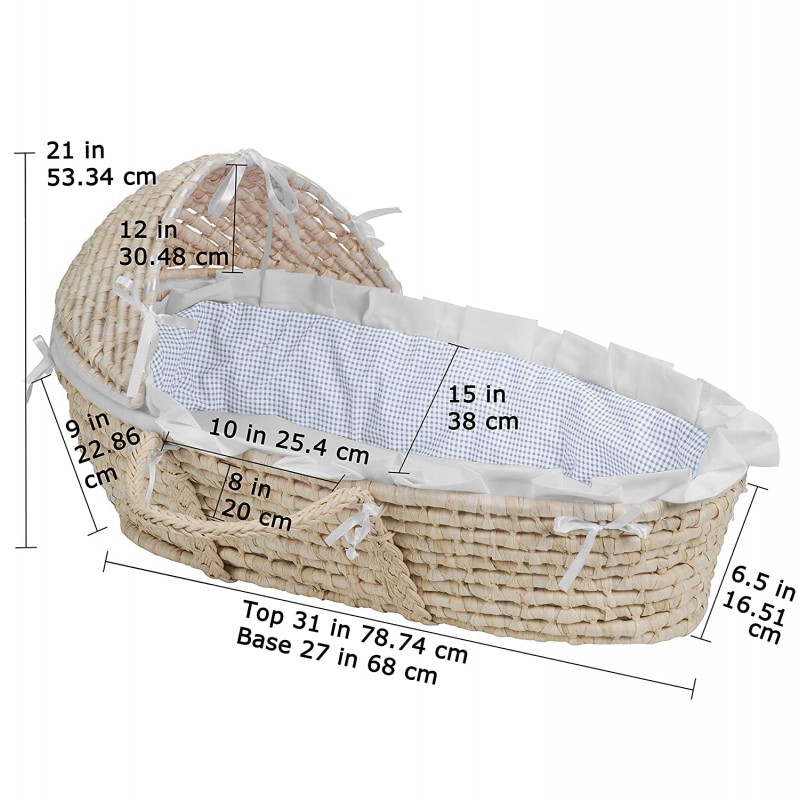 Hooded Baby Moses Basket