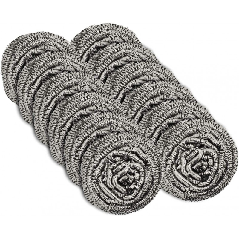 Steel Wool Scrubber Pad Used for Dishes, Pots, Pans, and Ovens pack of 12